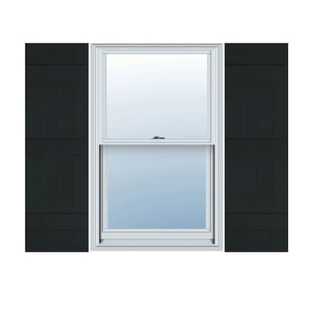 Ekena Millwork Lifetime Vinyl, Standard Four Board Joined, Board-n-Batten Shutters, LJ4S14X06300BL, PR LJ4S14X06300BL